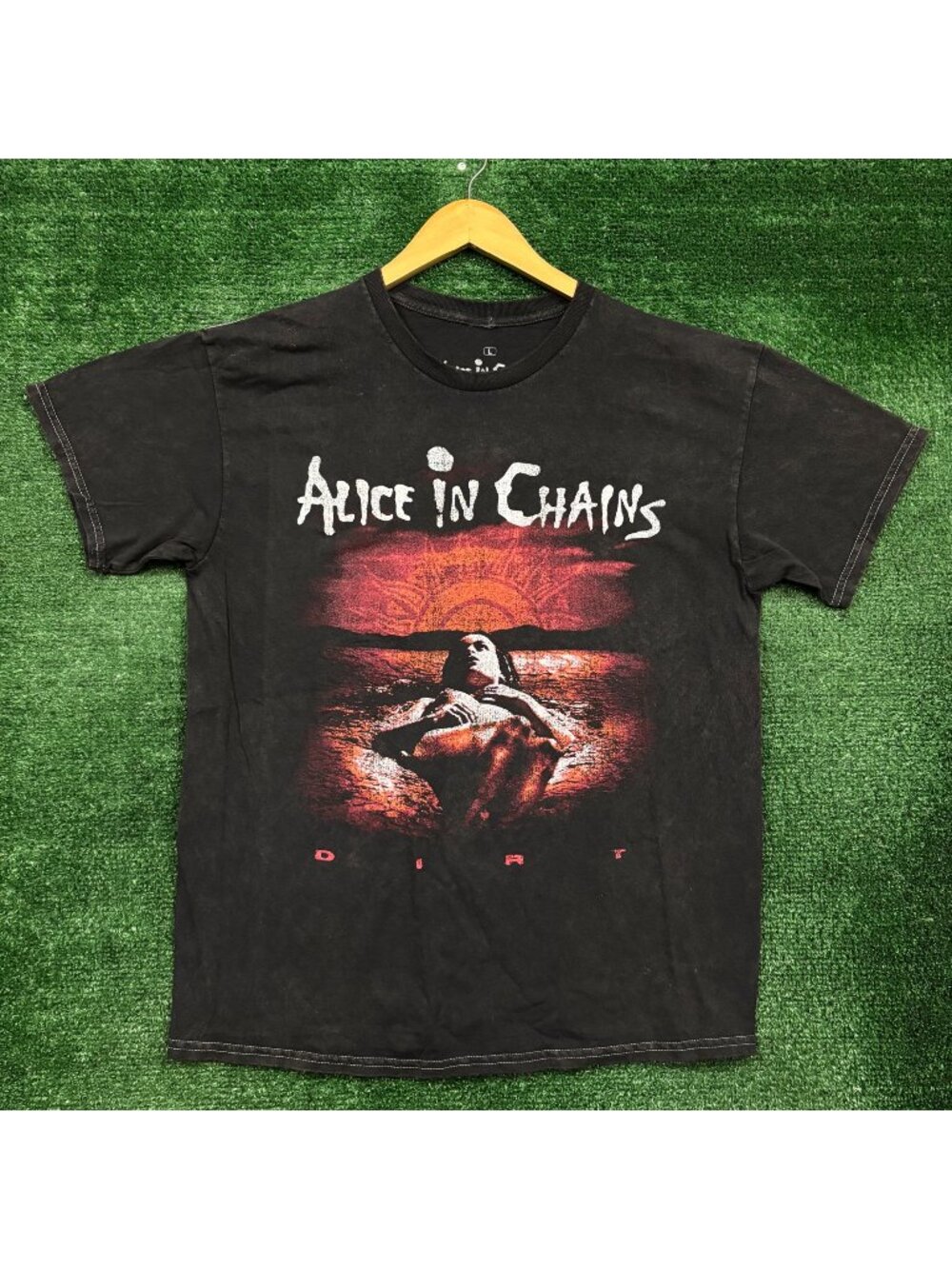 Alice In Chains Dirt Est 1987 Rock Band Mineral Wash T-Shirt Size Large